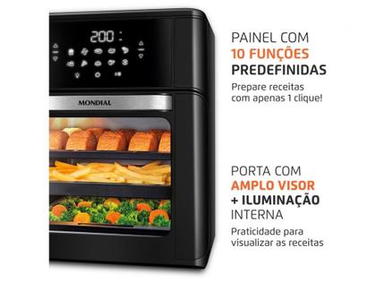 Imagem de Fritadeira Elétrica sem Óleo/Air Fryer Mondial Forno Oven AFON-12L-FB Preta 12L