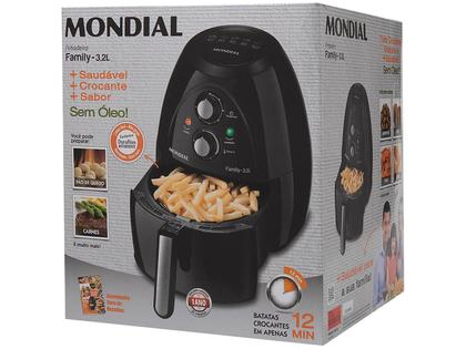 Imagem de Fritadeira Elétrica Sem Óleo/Air Fryer Mondial NAF-05 Preta 4L com Timer
