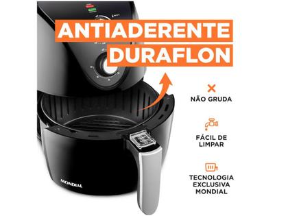 Imagem de Fritadeira Elétrica sem Óleo/Air Fryer Mondial - New Pratic AF-31 Preta 3,5L com Timer