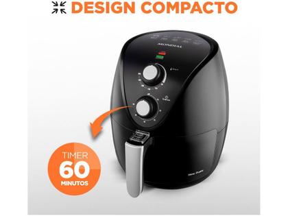 Imagem de Fritadeira Elétrica sem Óleo/Air Fryer Mondial - New Pratic AF-31 Preta 3,5L com Timer