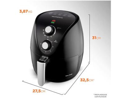 Imagem de Fritadeira Elétrica sem Óleo/Air Fryer Mondial - New Pratic AF-31 Preta 3,5L com Timer