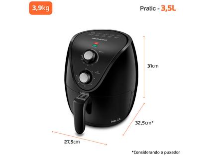 Imagem de Fritadeira Elétrica sem Óleo/Air Fryer Mondial Pratic AF-35-BF Preta 3,5L com Timer