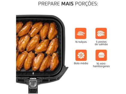 Imagem de Fritadeira Elétrica sem Óleo/Air Fryer Mondial Preto 4L com Timer 110V