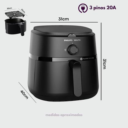 Imagem de fritadeira eletrica sem óleo fritadeira airfray NA130 127V