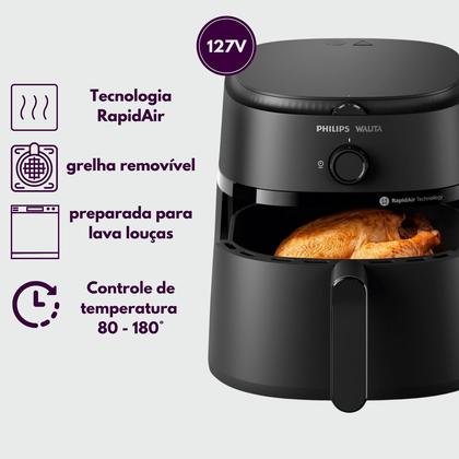 Imagem de fritadeira eletrica sem óleo fritadeira airfray NA130 127V