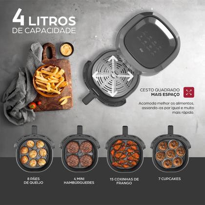 Imagem de Fritadeira Elétrica WAP Air Fryer Family 4L 1500W 220V Cinza
