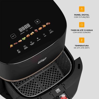 Imagem de Fritadeira Elétrica WAP Air Fryer Mega Family Digital 7,1L