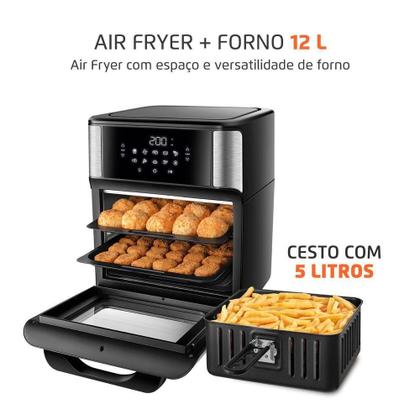 Imagem de Fritadeira Forno 12 Litros AFON-12L-BI Mondial Preto/inox 220V
