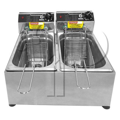 Imagem de Fritadeira Industrial Elétrica 8 L 2 Cubas Aço Inox