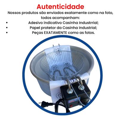 Imagem de Fritadeira Industrial Elétrica Tacho Profissional 5L Óleo Alimento