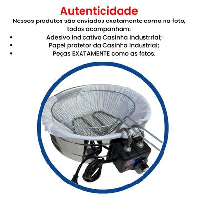 Imagem de Fritadeira Industrial Elétrica Tacho Redondo 7 Litros - Casinha Industrial 