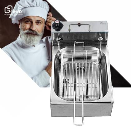 Imagem de Fritadeira Industrial Profissional Elétrica 5 Litros GG Inox 220V