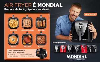 Imagem de Fritadeira Mondial Sem Óleo Air Fryer Af-55i 5,5l Preto e Inox 127V