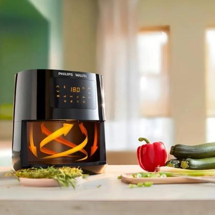 Imagem de Fritadeira Preta 4,1 Litros Caixa Avariada Airfryer 127v Digital RI9252/91 Philips Walita