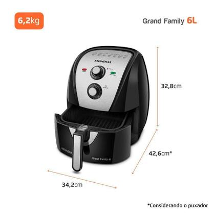 Imagem de Fritadeira Sem óleo Air Fryer 6 Litros Afn-60-bi 127v