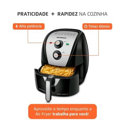 Imagem de Fritadeira Sem óleo Air Fryer 6 Litros Afn-60-bi 127v