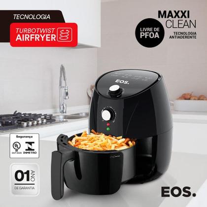 Imagem de Fritadeira Sem Óleo Air fryer EOS Chef Gourmet 4 Litros Preto EAF40P 110V