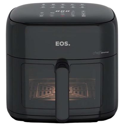 Imagem de Fritadeira Sem Óleo Air Fryer Eos Chef Gourmet 6.2 L Compacta Painel Digital Touch Com Iluminação Interna bandeja 220V