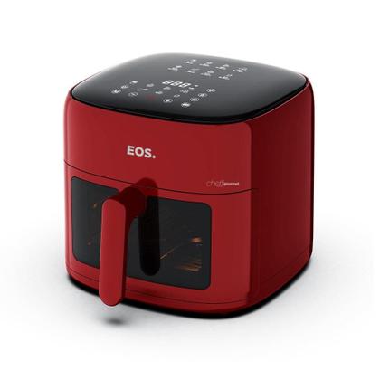 Imagem de Fritadeira Sem Óleo Air Fryer EOS Chef Gourmet 6.2 Litros Compacta Digital Vermelho EAF60V 220V