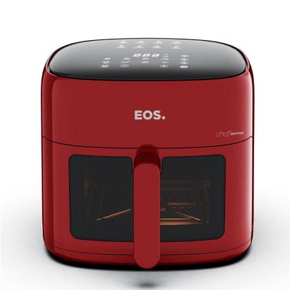 Imagem de Fritadeira Sem Óleo Air Fryer EOS Chef Gourmet 6.2 Litros Compacta Digital Vermelho EAF60V 220V