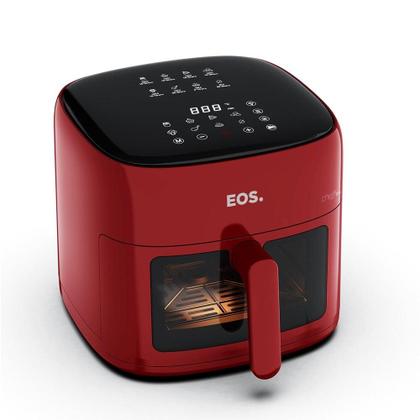 Imagem de Fritadeira Sem Óleo Air Fryer EOS Chef Gourmet 6.2 Litros Compacta Digital Vermelho EAF60V 220V