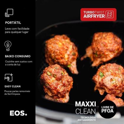 Imagem de Fritadeira Sem Óleo Air Fryer EOS Chef Gourmet 6.2 Litros Compacta Digital Vermelho EAF60V 220V