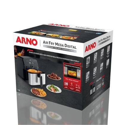 Imagem de Fritadeira sem Óleo Airfryer Arno Mega 7,5L Digital Inox AFD7