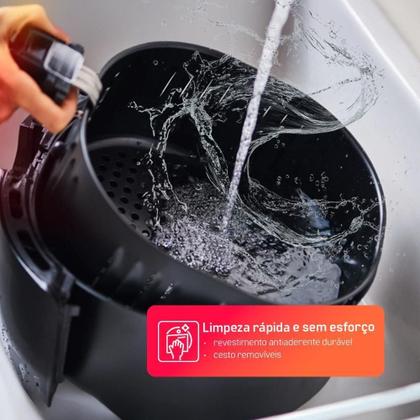 Imagem de Fritadeira Sem Óleo Airfryer HQ 7 Litros Digital Com Visor Preto HQ-AF7LDL 220V