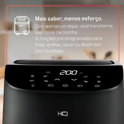 Imagem de Fritadeira Sem Óleo Airfryer HQ 7 Litros Digital Com Visor Preto HQ-AF7LDL 220V