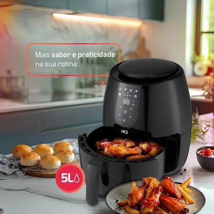 Imagem de Fritadeira Sem óleo Airfryer HQ Digital Preto 5L HQ-AF5LDP2 220V
