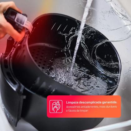 Imagem de Fritadeira Sem Óleo AirFryer Oven HQ 12 litros 3 em 1 Mecânica Com visor Preta HQ-AFO12LMVG