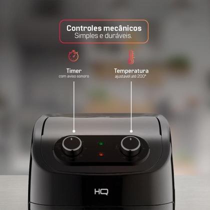 Imagem de Fritadeira Sem Óleo AirFryer Oven HQ 12 litros 3 em 1 Mecânica Com visor Preto HQ-AFO12LMVG 220V