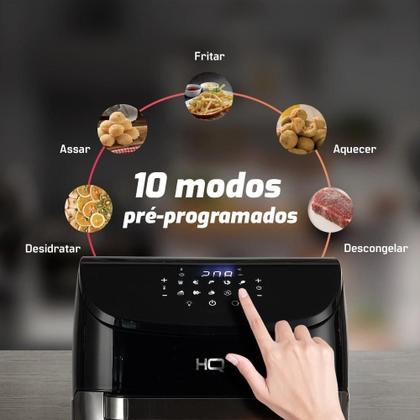 Imagem de Fritadeira Sem Óleo Airfryer Oven HQ 5 Em 1 12 Litros Digital Com Visor Preta HQ-AFO12LDVG 220V