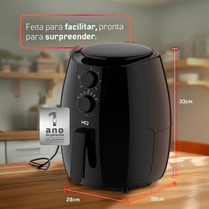 Imagem de Fritadeira Sem óleo HQ Airfryer 5L Preto HQ-AF5LMP 110V