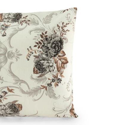 Imagem de Fronha 180 Fios 70cm x 50cm com Aba Estampada Algodão Avulsa Floral Jornal Geométrica