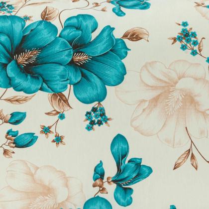 Imagem de Fronha 180 Fios 70cm x 50cm com Aba Estampada Algodão Avulsa Floral Jornal Geométrica