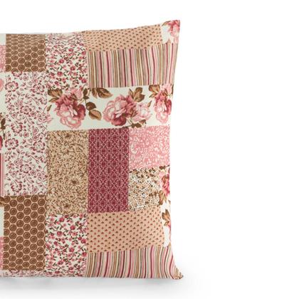 Imagem de Fronha 180 Fios 70cm x 50cm com Aba Estampada Algodão Avulsa Floral Jornal Geométrica