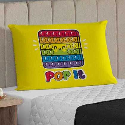 Imagem de Fronha 70cm x 50cm Avulsa Capa para Travesseiro Envelope 100% Poliéster 180 Fios Colorida