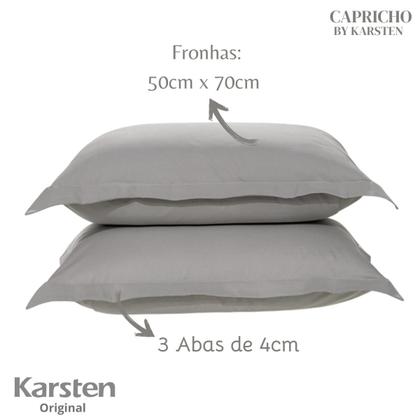 Imagem de Fronha Avulsa 100% Algodão 200 Fios Karsten Kit 2 peças