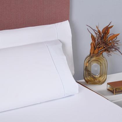 Imagem de Fronha  avulsa 100% algodão 400 fios branca