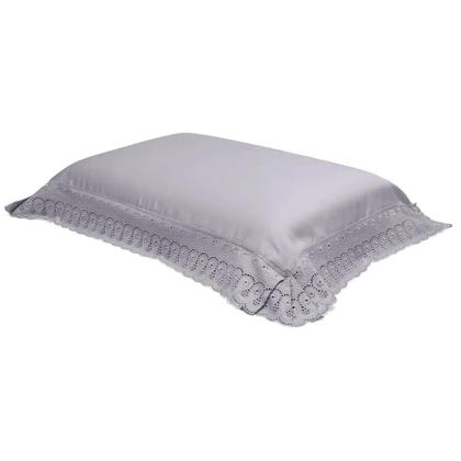 Imagem de Fronha Avulsa 300 Fios Buettner Cristal Paola Renda 100 Algodão 50x70cm