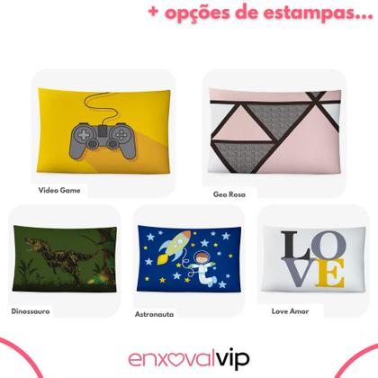 Imagem de Fronha Avulsa Para Travesseiro Estampada 70cm x 50cm Decorativa Digital com Zíper Cama Capa