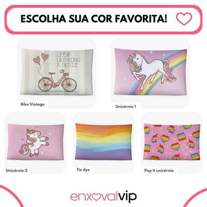 Imagem de Fronha Avulsa Para Travesseiro Estampada 70cm x 50cm Decorativa Digital com Zíper Cama Capa
