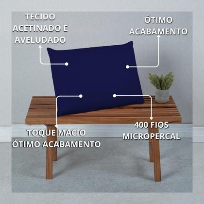 Imagem de Fronha Avulso 400 Fios Hotelaria Tecido Acetinado Extra Macio 01 Peça