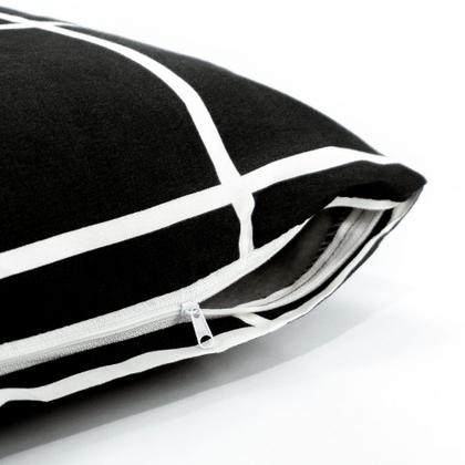 Imagem de Fronha C/ Zíper 1,30x40cm Percal Flex Estampado 400 fios Travesseiro Xuxão Toque Macio