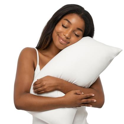 Imagem de Fronha Capa de Travesseiro Protetora Kit 2 unidades Com Zíper 100 Algodão Malha Importada