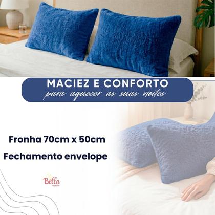 Imagem de Fronha De Plush Manta Soft Para Travesseiro 70 X 50 Par