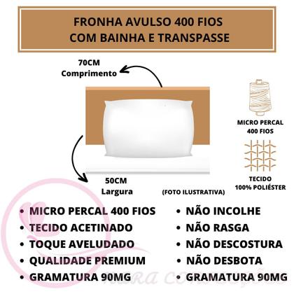 Imagem de Fronha de Travesseiro 400 Fios Avulso Toque Aveludado Lindo e Macio