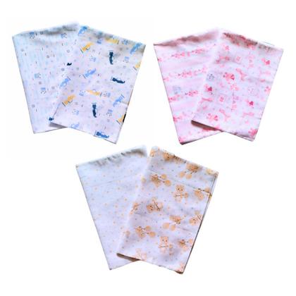 Imagem de Fronha para Travesseiro Bebê Kit c/2 un Estampadas Algodão Baby Nice