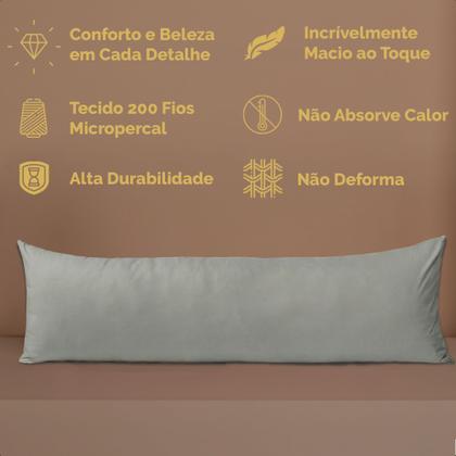 Imagem de Fronha para Travesseiro de Corpo Xuxão 150x50 cm Micropercal 200 Fios Conforto Proteção e Durabilidade